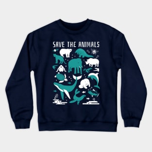Save The Animals - Endangered Animals Crewneck Sweatshirt